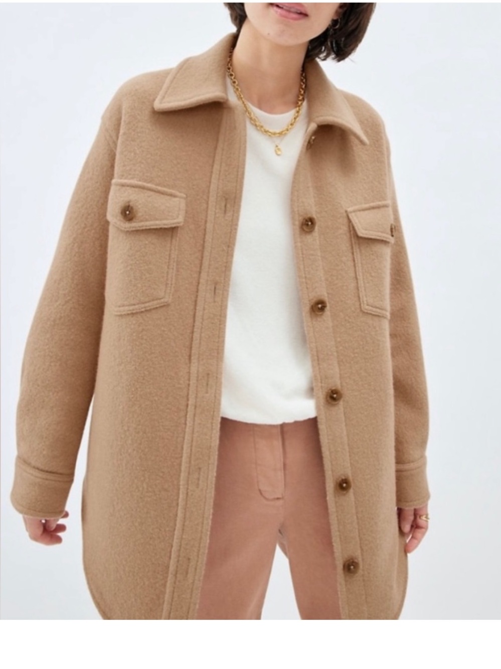 Aritzia wilfred free ganna shirt jacket. Merino wool size medium